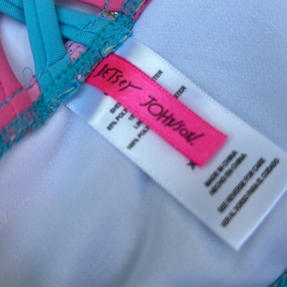 Betsey Johnson Gold Leme Mermaid Bikini Top Sequined Seashell GIRLS XL 14 NEW - Picture 8 of 10